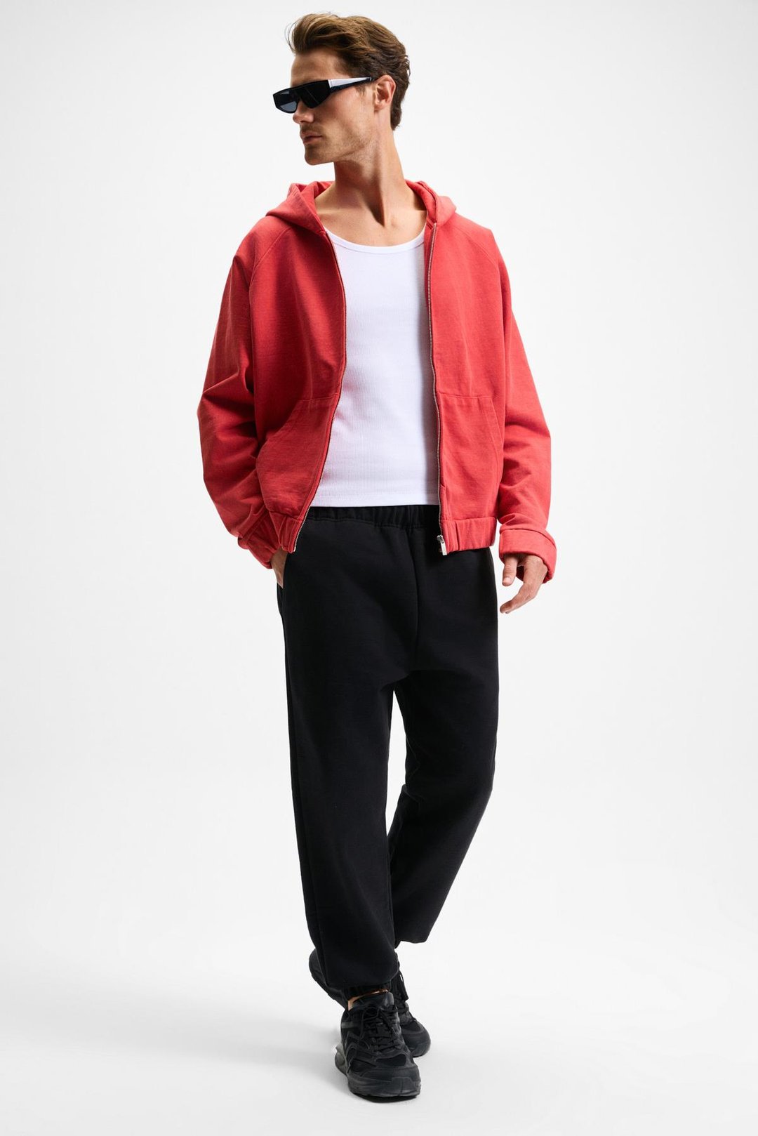 YOANE Erkek Bağlamalı Lastikli Bel Ve Paça Siyah Eşofman Altı