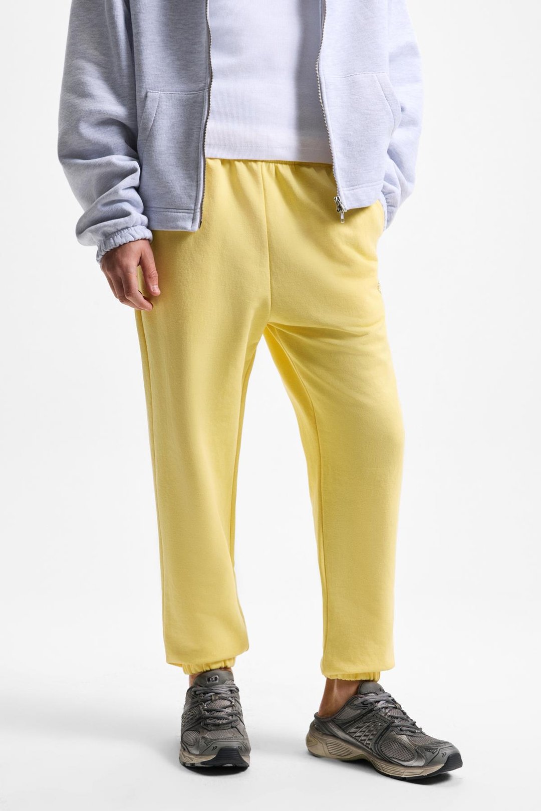 YOANE Erkek Bağlamalı Lastikli Bel Ve Paça Sarı Eşofman Altı