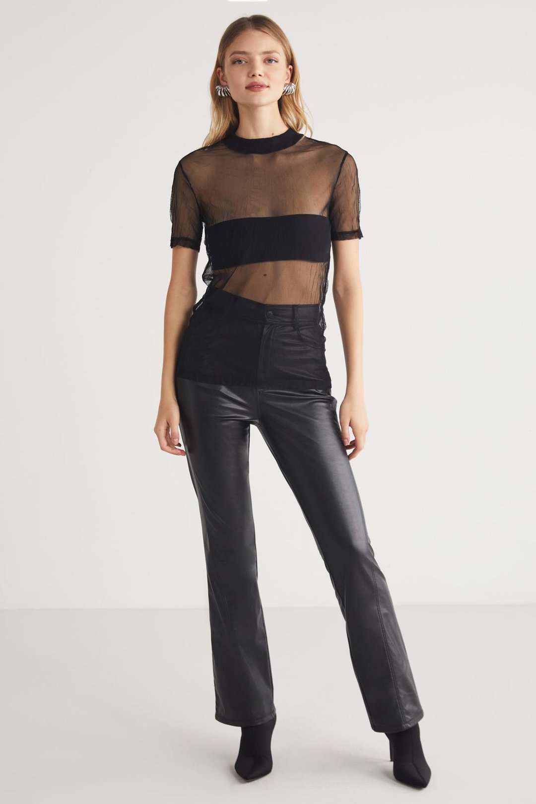 YOKO  Regular Siyah Tekli T-Shirt