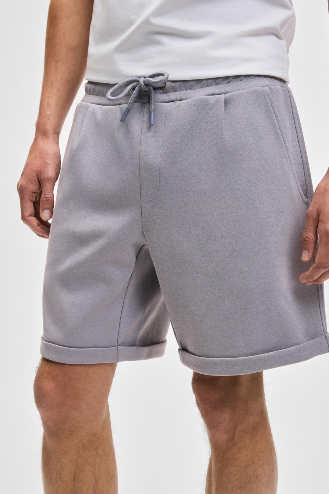 YOURI Erkek Beli Lastikli Arka Tek Cepli Relaxed Fit Lila Şort