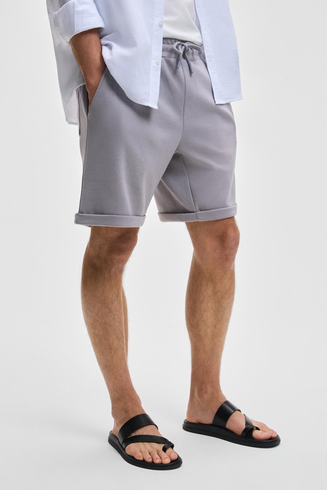 YOURI Erkek Beli Lastikli Arka Tek Cepli Relaxed Fit Lila Şort