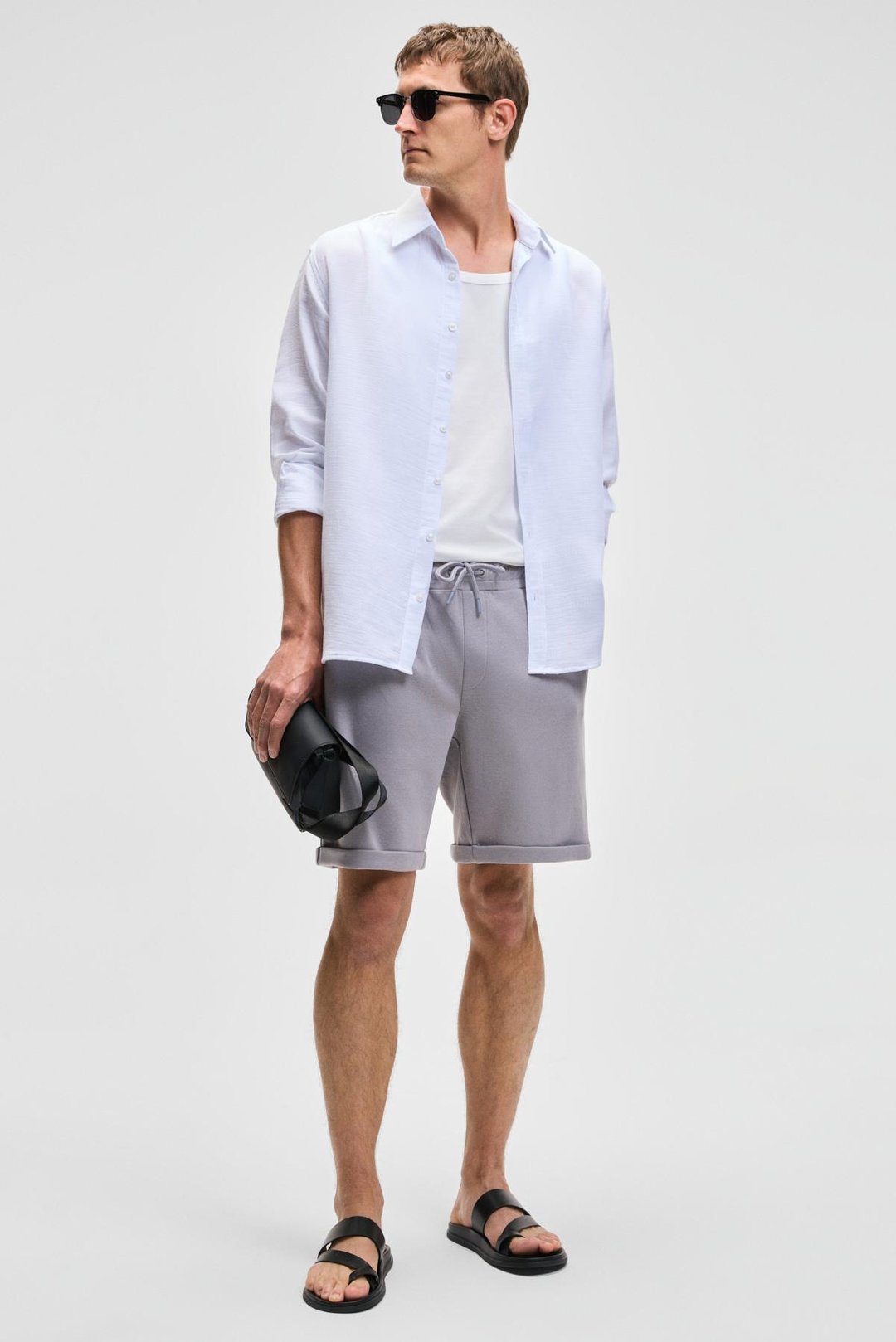 YOURI Erkek Beli Lastikli Arka Tek Cepli Relaxed Fit Lila Şort