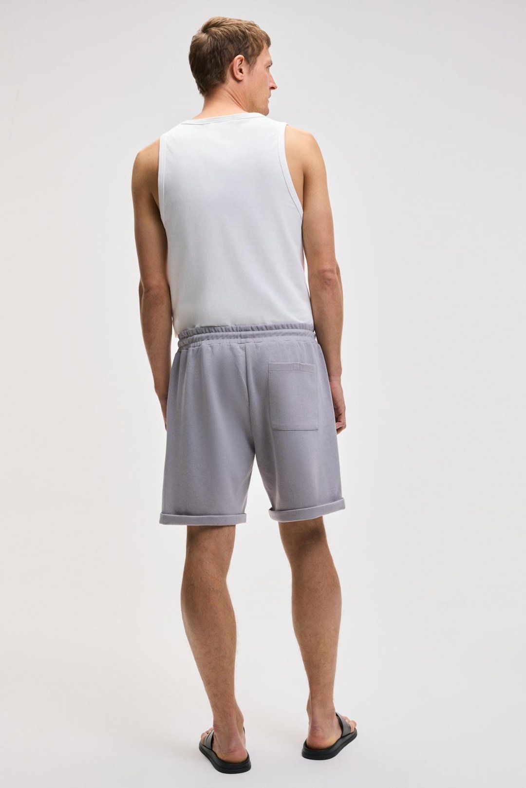 YOURI Erkek Beli Lastikli Arka Tek Cepli Relaxed Fit Lila Şort