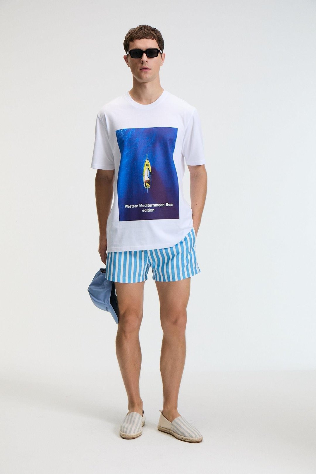 ZEST Erkek %100 Pamuk Oversize Fit Baskılı Kısa Kollu Yuvarlak Yakalı Beyaz T-Shirt