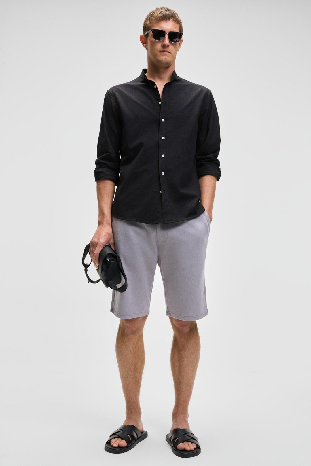 CAMILLO Erkek Cebi Fermuarlı Beli Lastikli Lila Şort & Bermuda