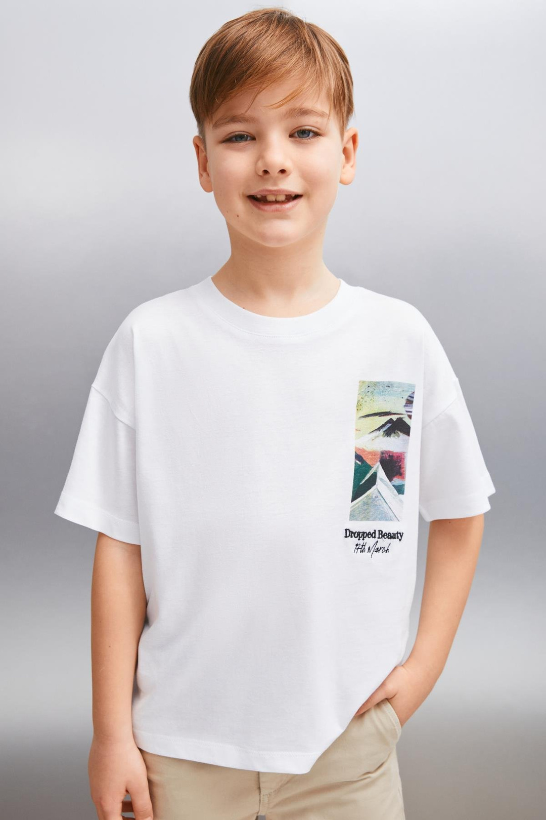 DARROW  Relaxed Beyaz Tekli T-Shirt