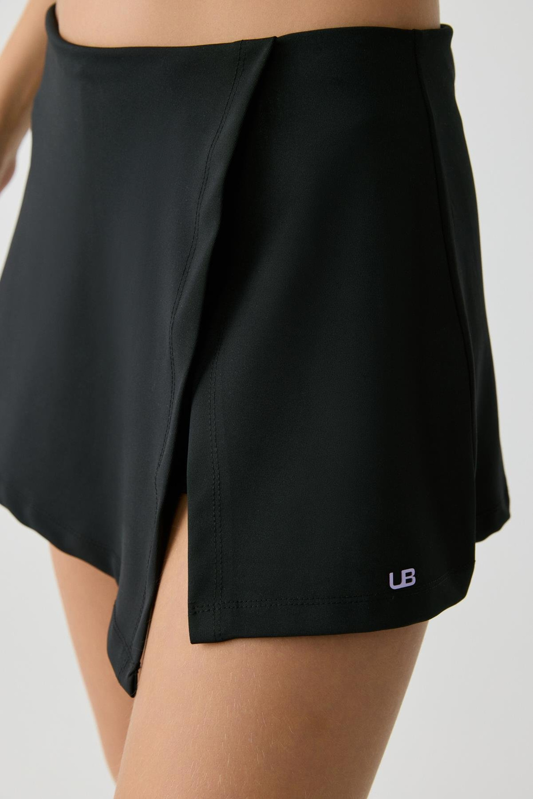 FAYA Kadın Şortlu Envelop Etekli Yumuşacık Siyah Etek