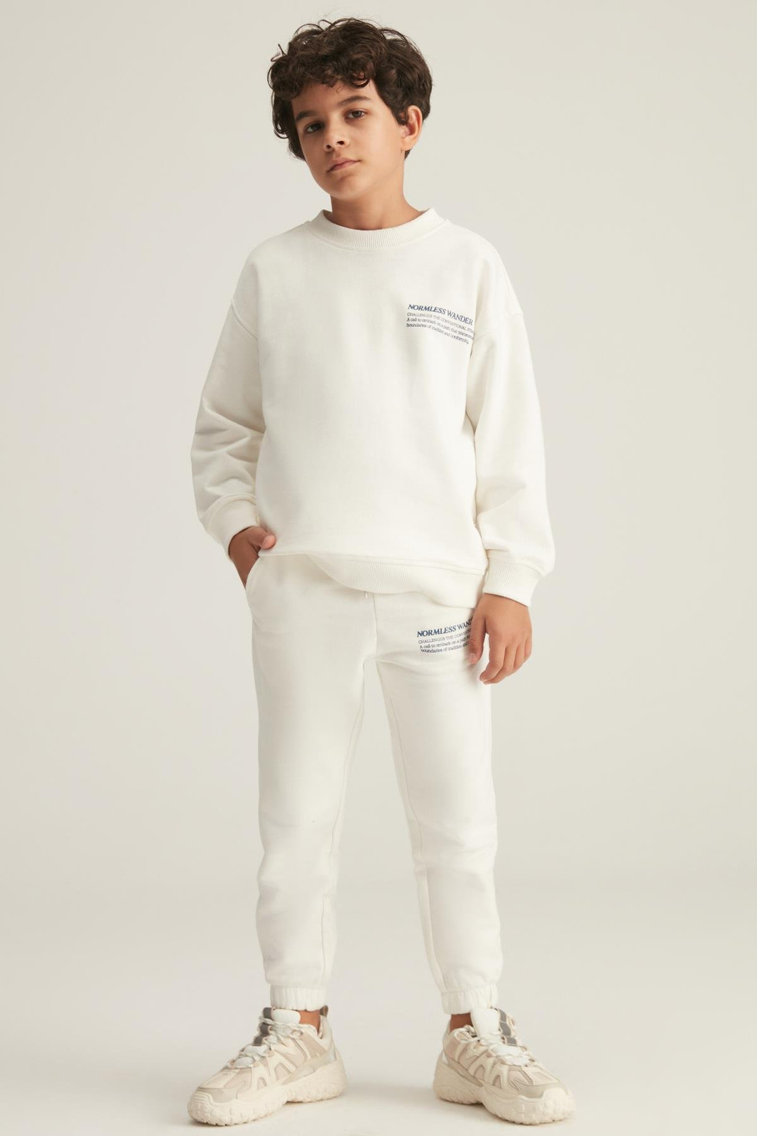 GASPAR Basic Comfort Ekru 2'li Alt-Üst Takım