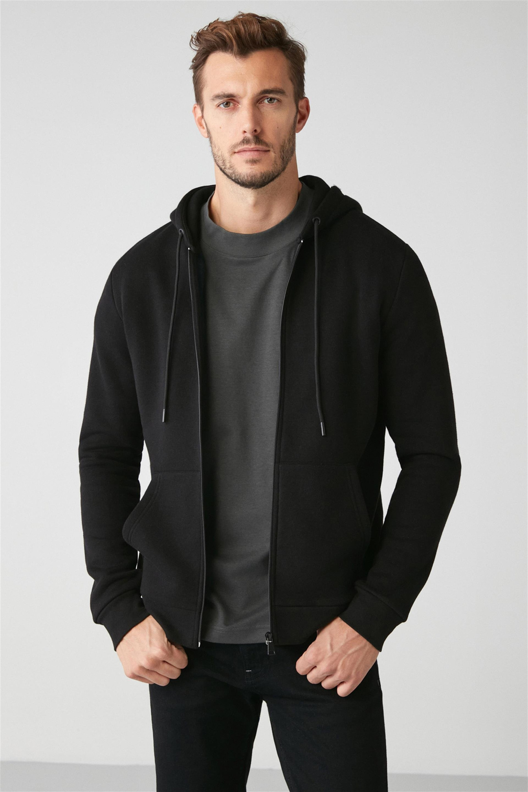 INSIDER Örme Comfort Siyah  Sweatshirt