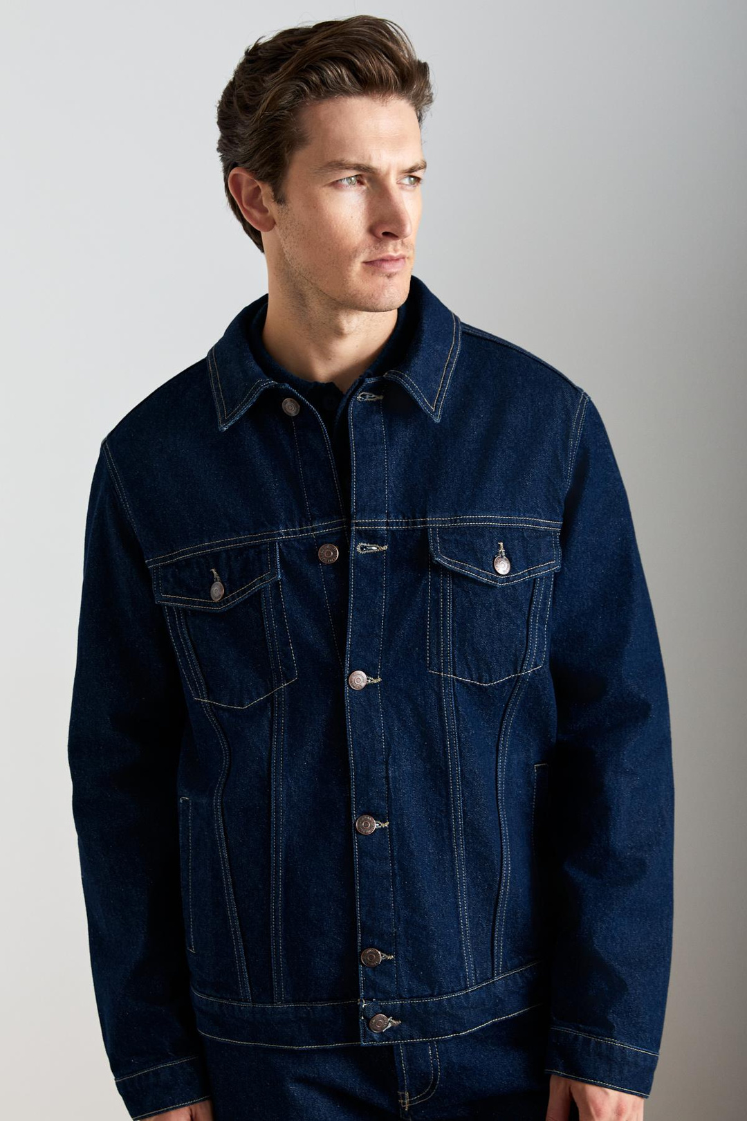 JERICHO Erkek Denim Oversize Lacivert Ceket