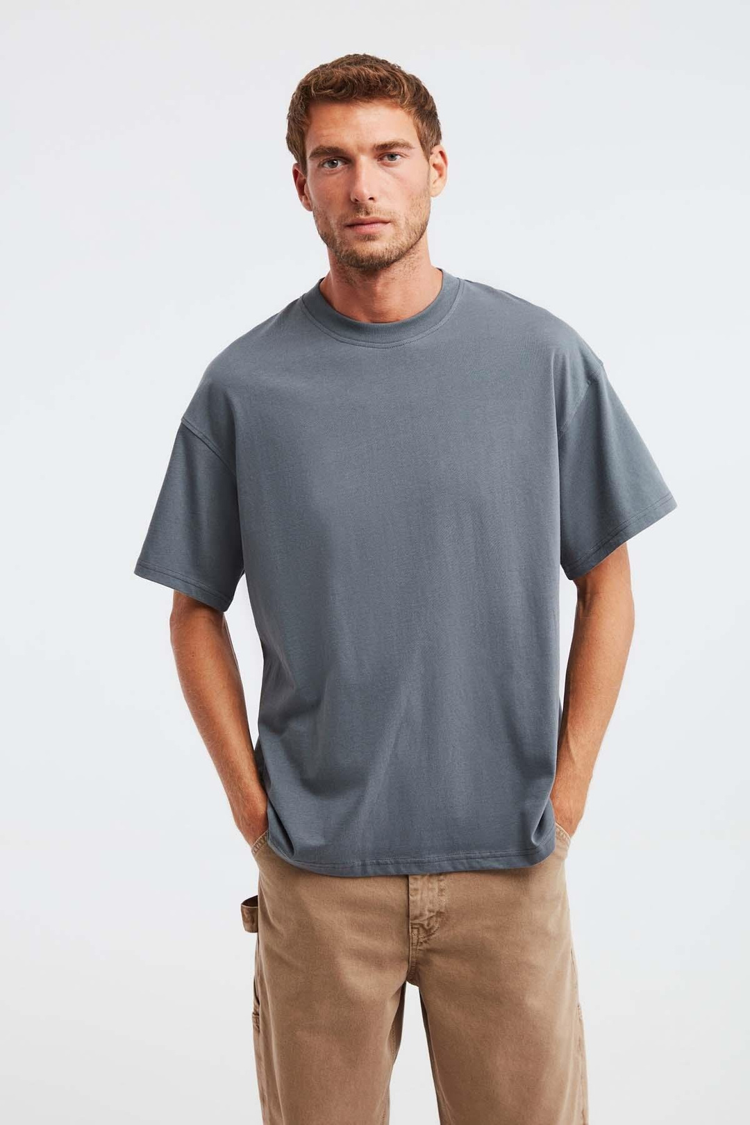 JETT  Oversize Açık Gri  T-Shirt