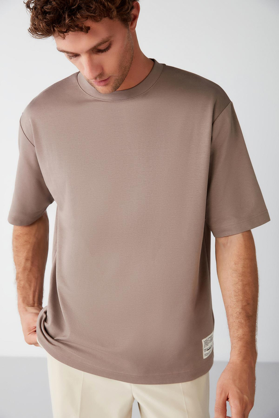 JOEL Basic Oversize Vizon  T-Shirt