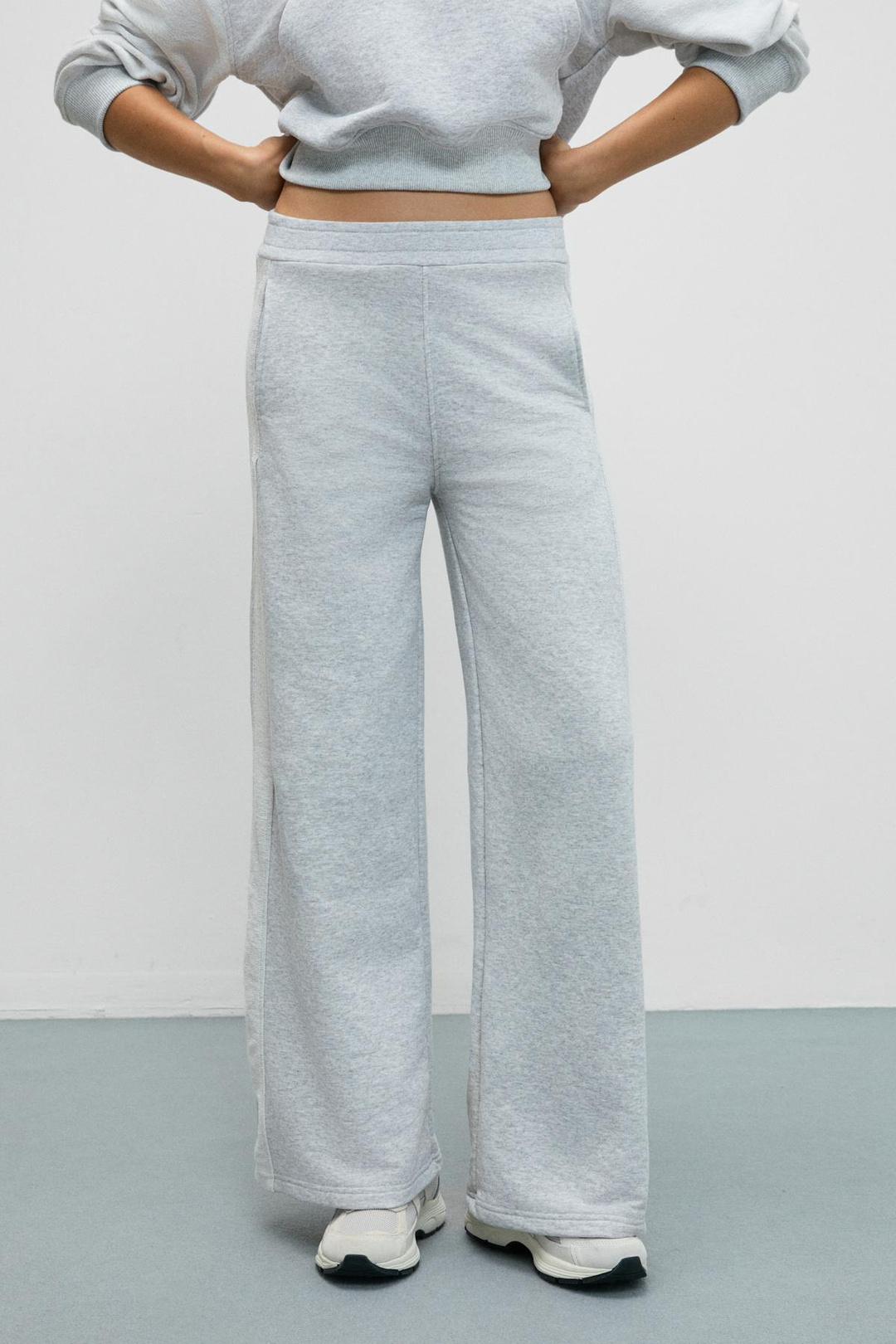 LYRESSA Kadın Oversize Yanları Kumaşın Tersinden Yapılmış Grimelanj Eşofman Altı