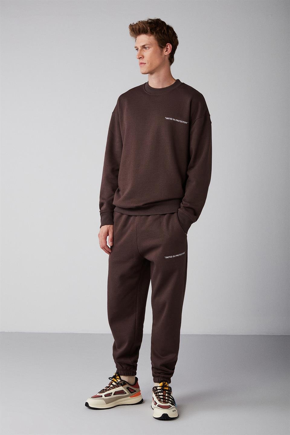 MARSHALL Örme Relaxed Kahverengi 2 Alt-Üst Takım