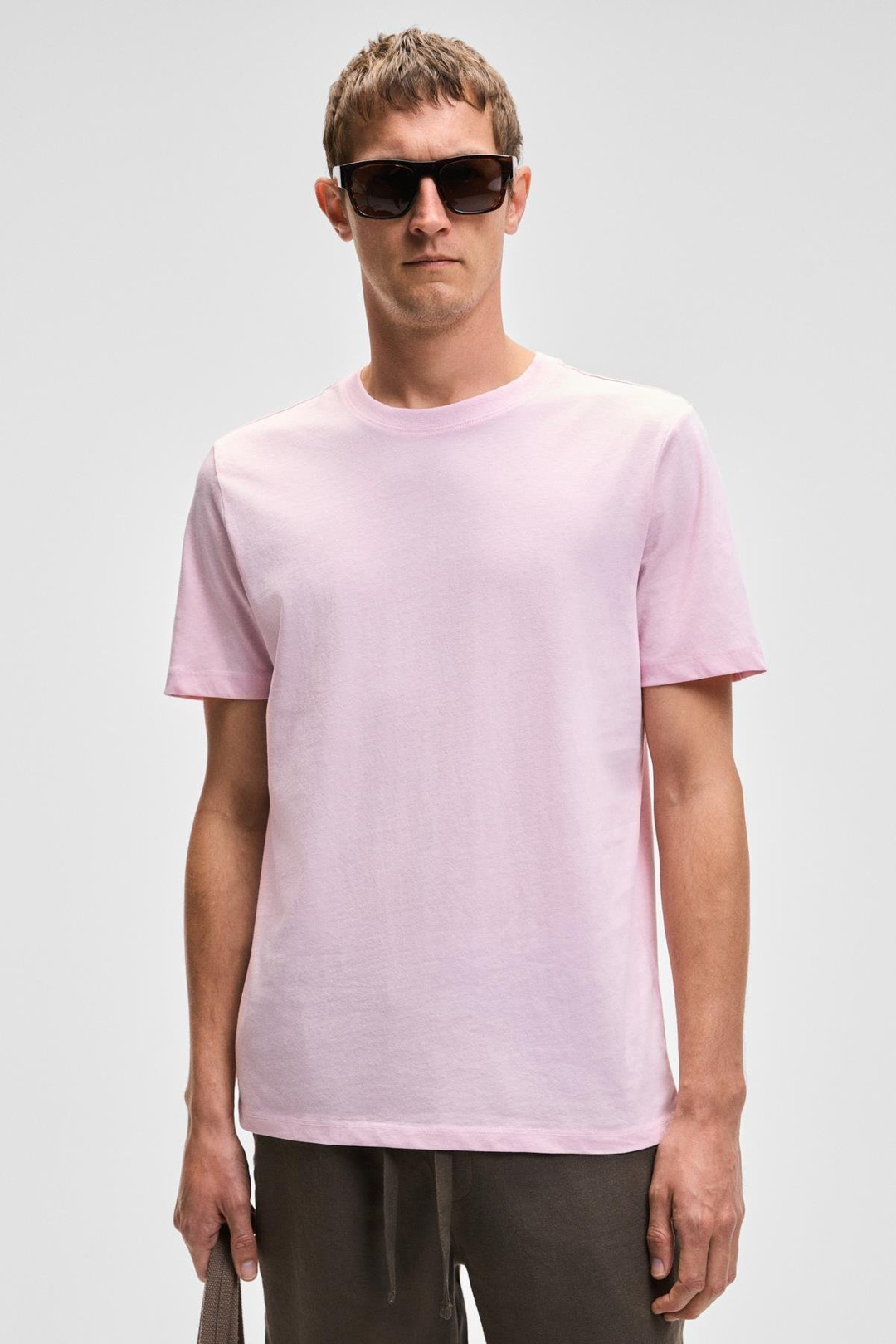 MOCASSIN Erkek %100 Pamuk Baskılı Relaxed Fit Yuvarlak Yaka Kısa Kollu Pembe T-Shirt