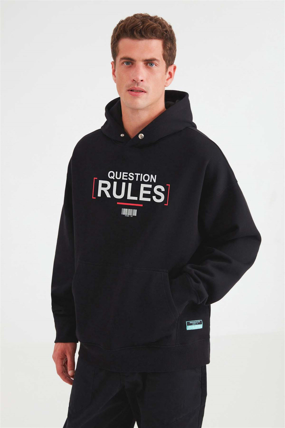 MOOD Örme Relaxed Siyah  Sweatshirt