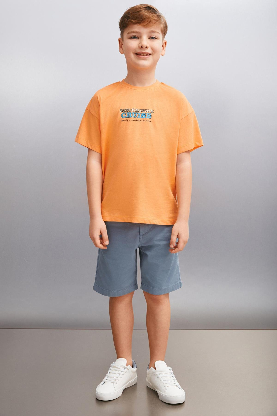 ORAN  Regular Somon Tekli T-Shirt