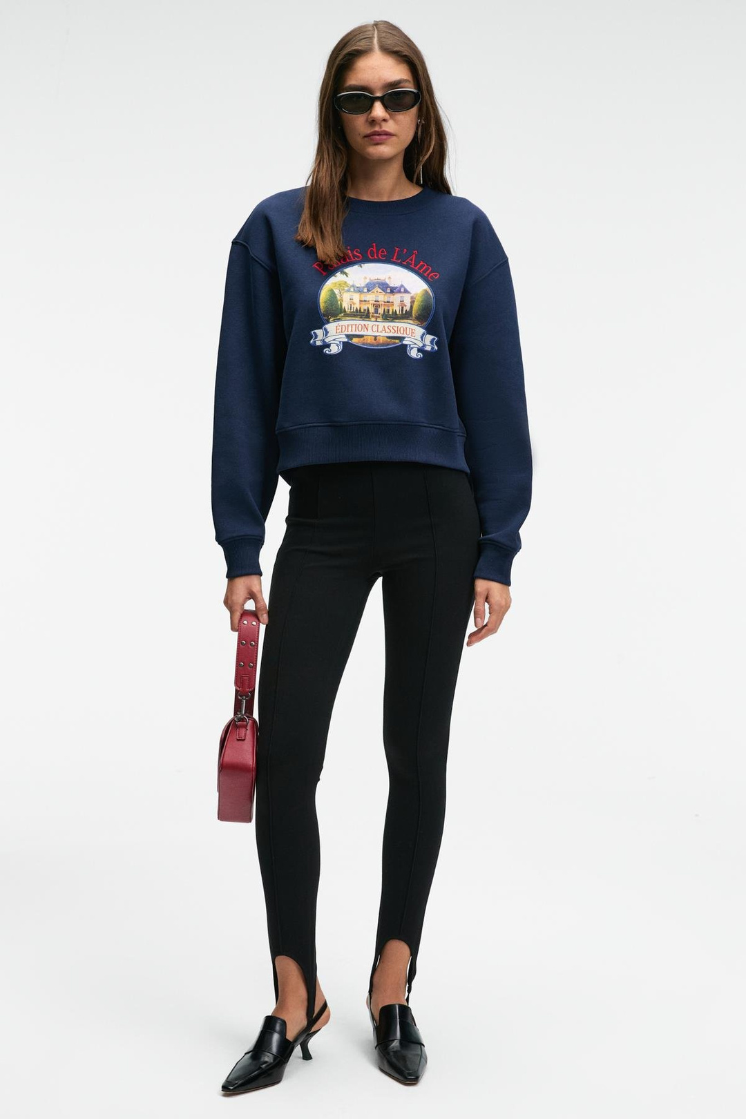 RYSANNE Kadın Esnek Kumaşlı Slim Fit Paçası Lastik Detaylı Siyah Pantolon