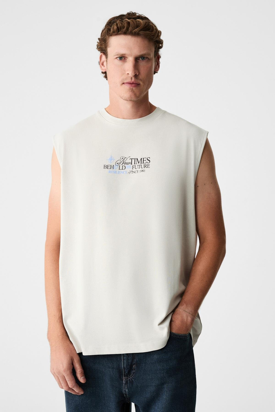 SHEPPARD Erkek Model Baskılı Kısa Kol Yuvarlak Yaka Taş Rengi Atlet