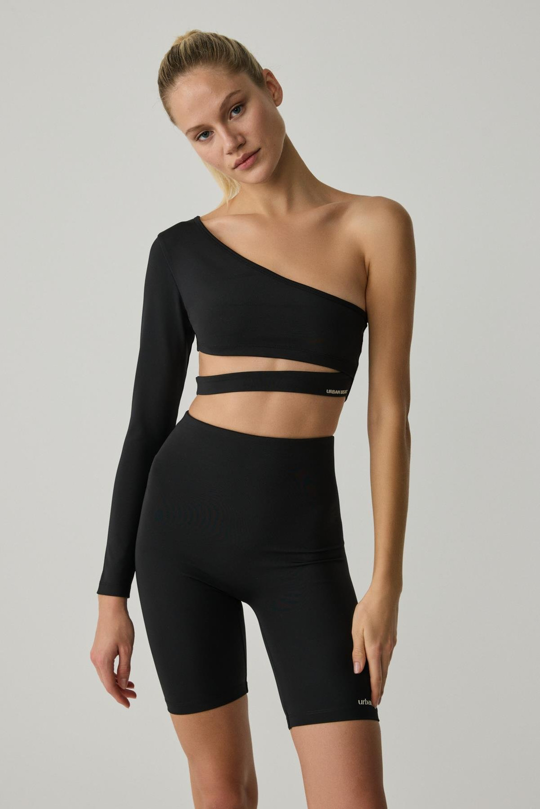 SILVANNA Kadın Midi Dar Paça Sportswear Bisikletçi Siyah Tayt