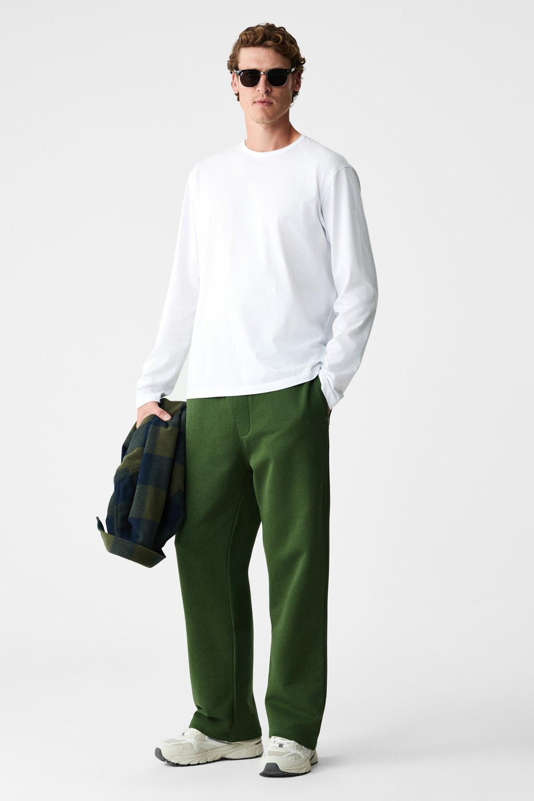 ZENITH Erkek Organik Pamuklu Beli Lastikli 4 Cepli Relaxed Fit Haki Eşofman Altı