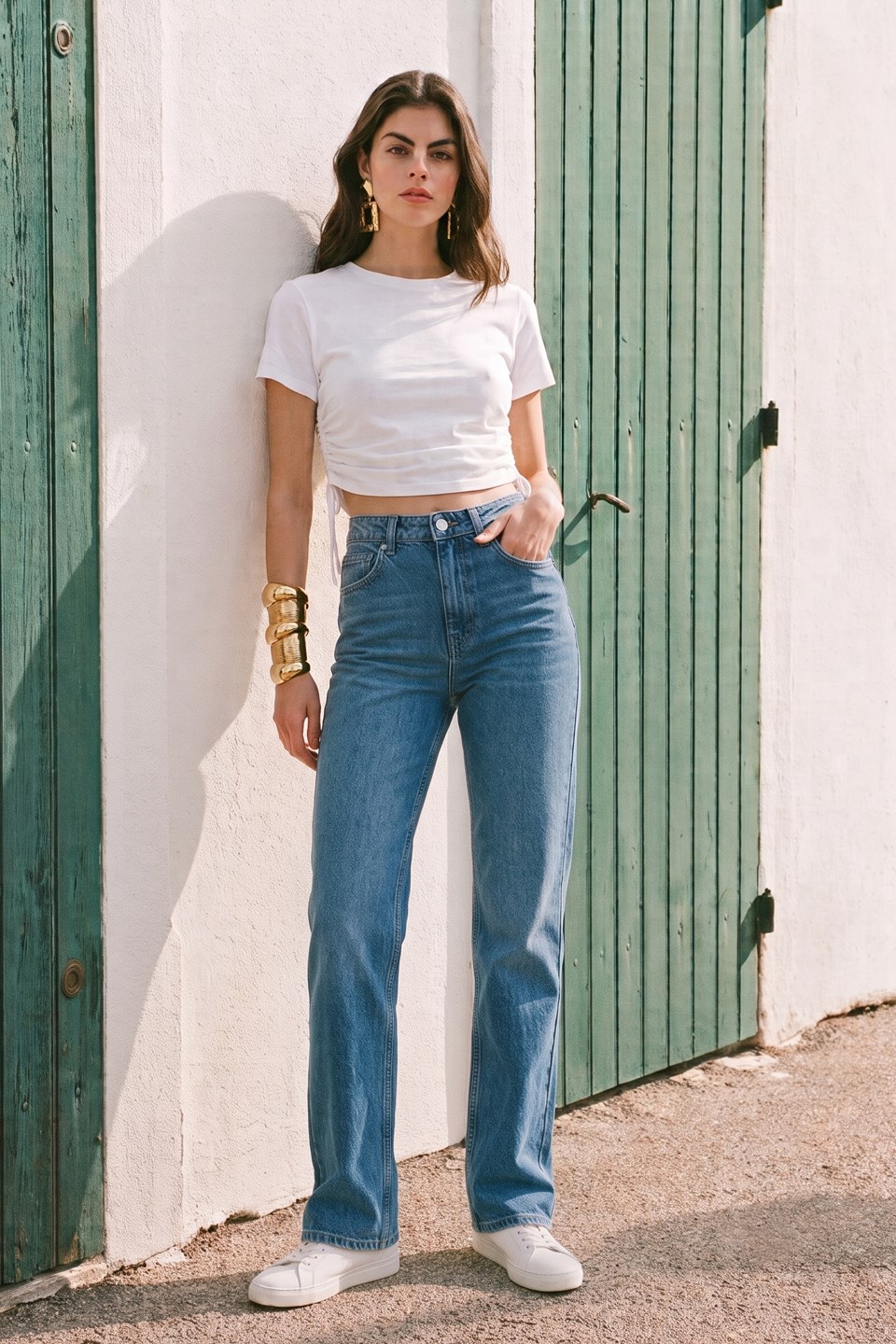 Kadın J92 Yüksek Bel Straight Jean Pantolon - Açık Mavi