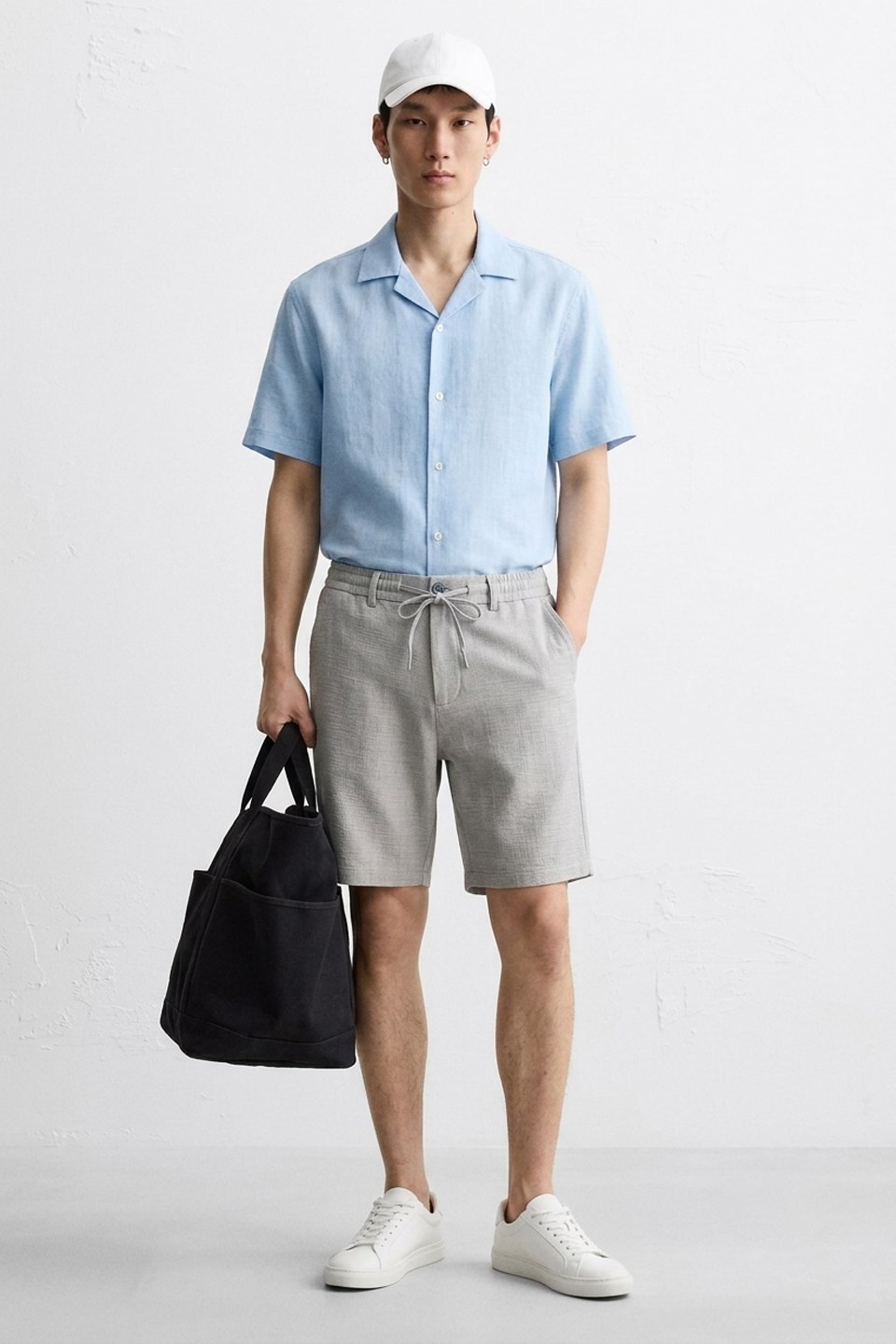 Erkek Regular Fit Şort - Gri