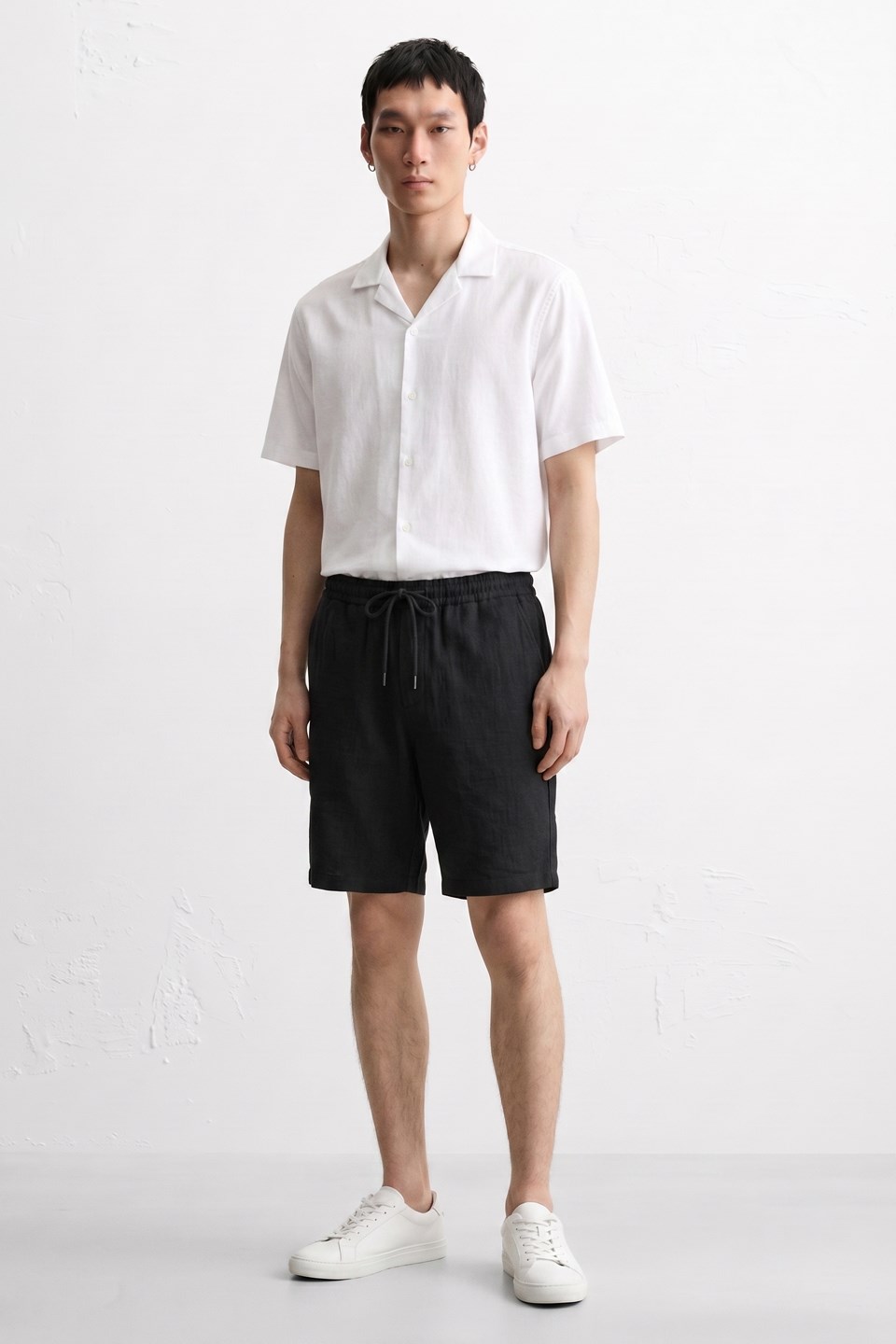 Erkek Regular Fit Şort - Siyah