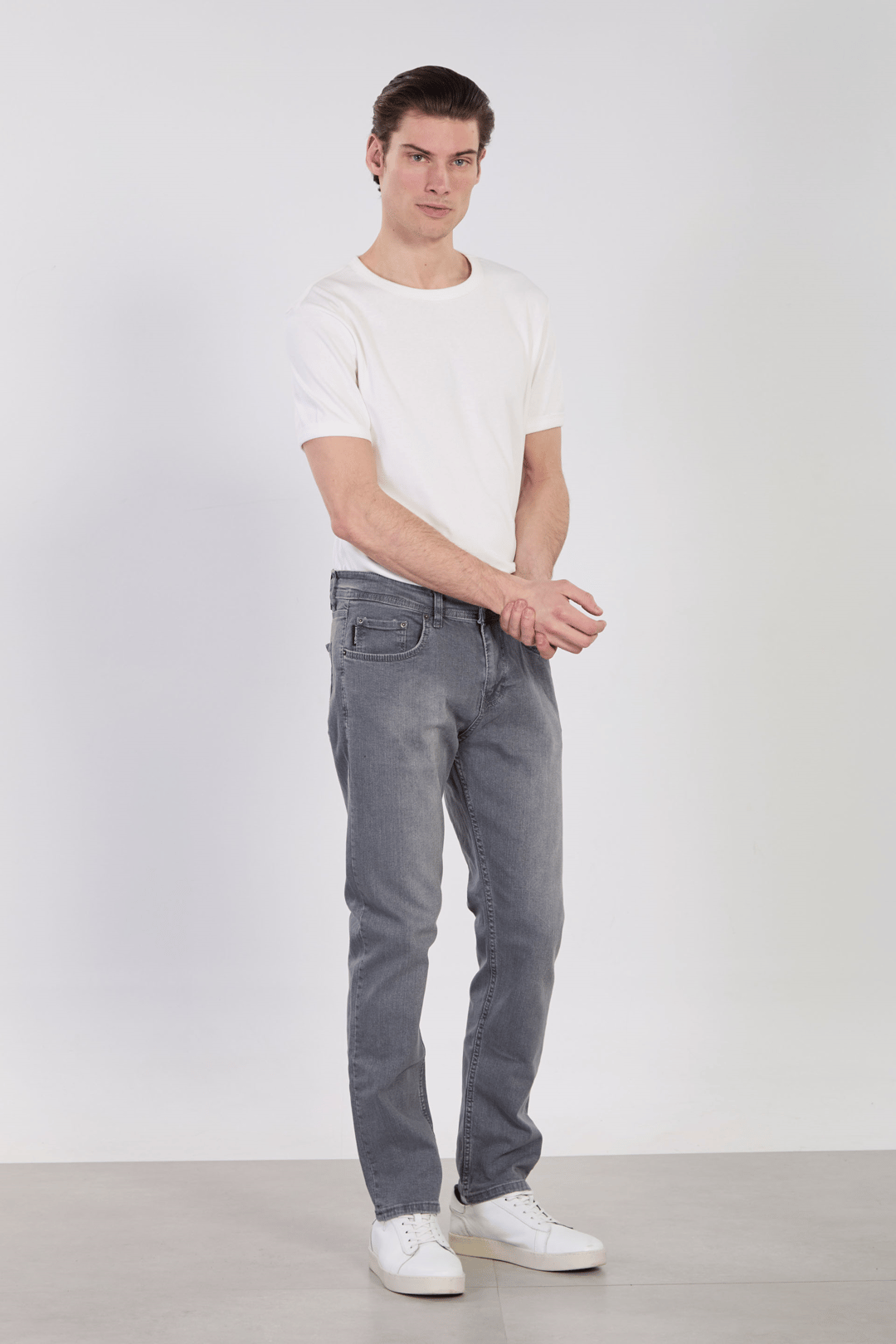 Erkek Mirza Regular Fit Jean Pantolon - Gri