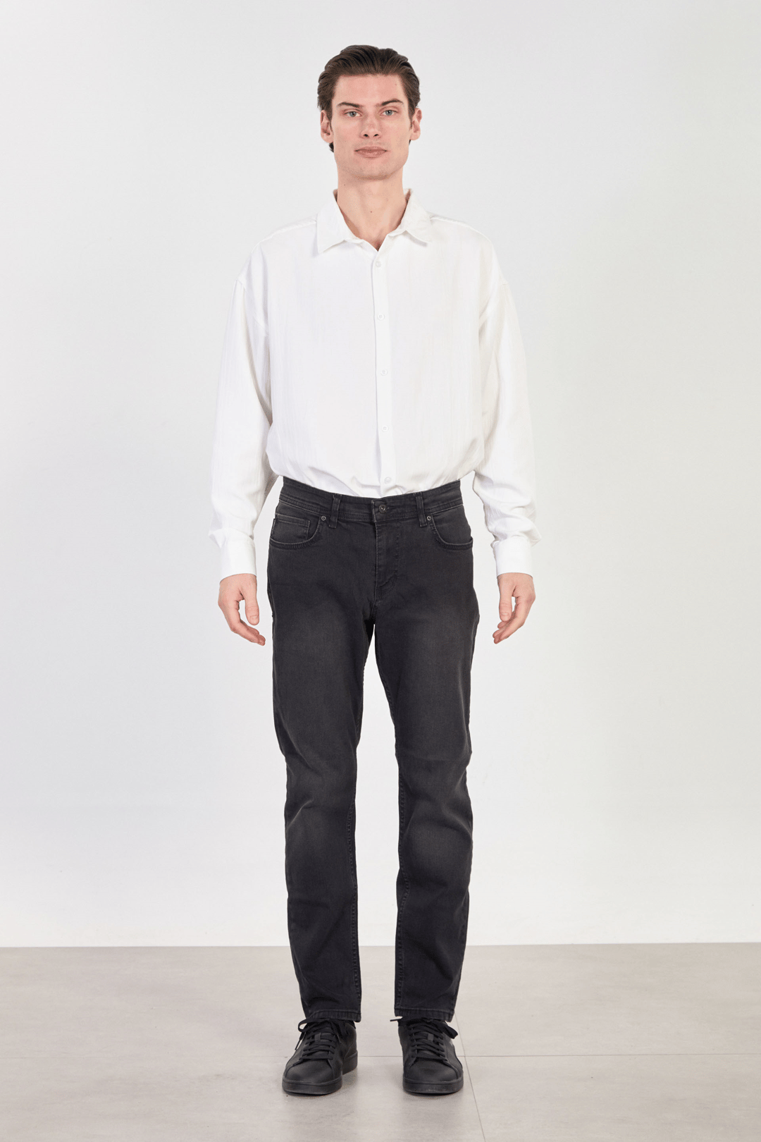 Erkek Mirza Regular Fit Jean Pantolon - Siyah