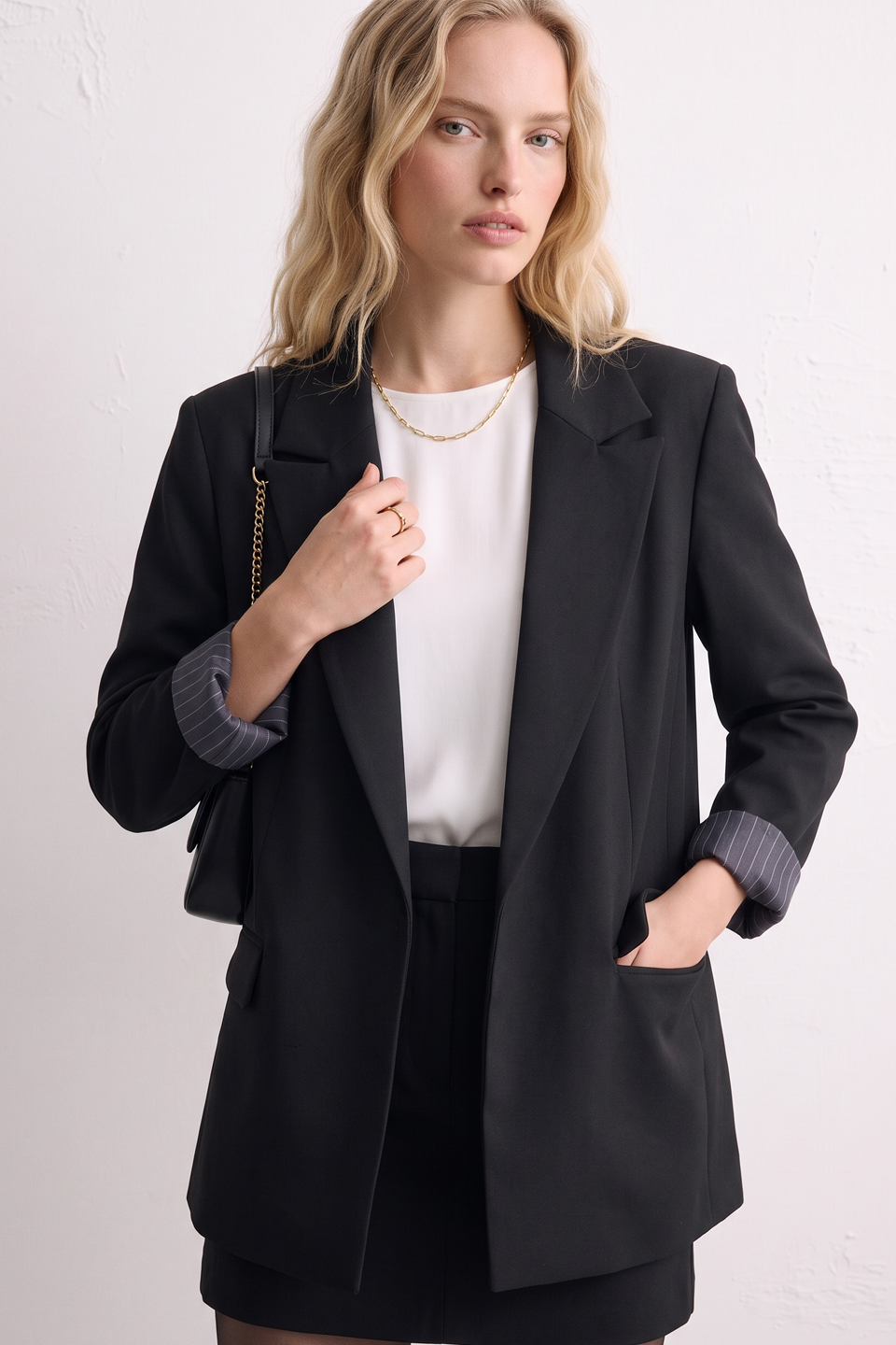 Kadın Klasik Blazer Ceket - Siyah