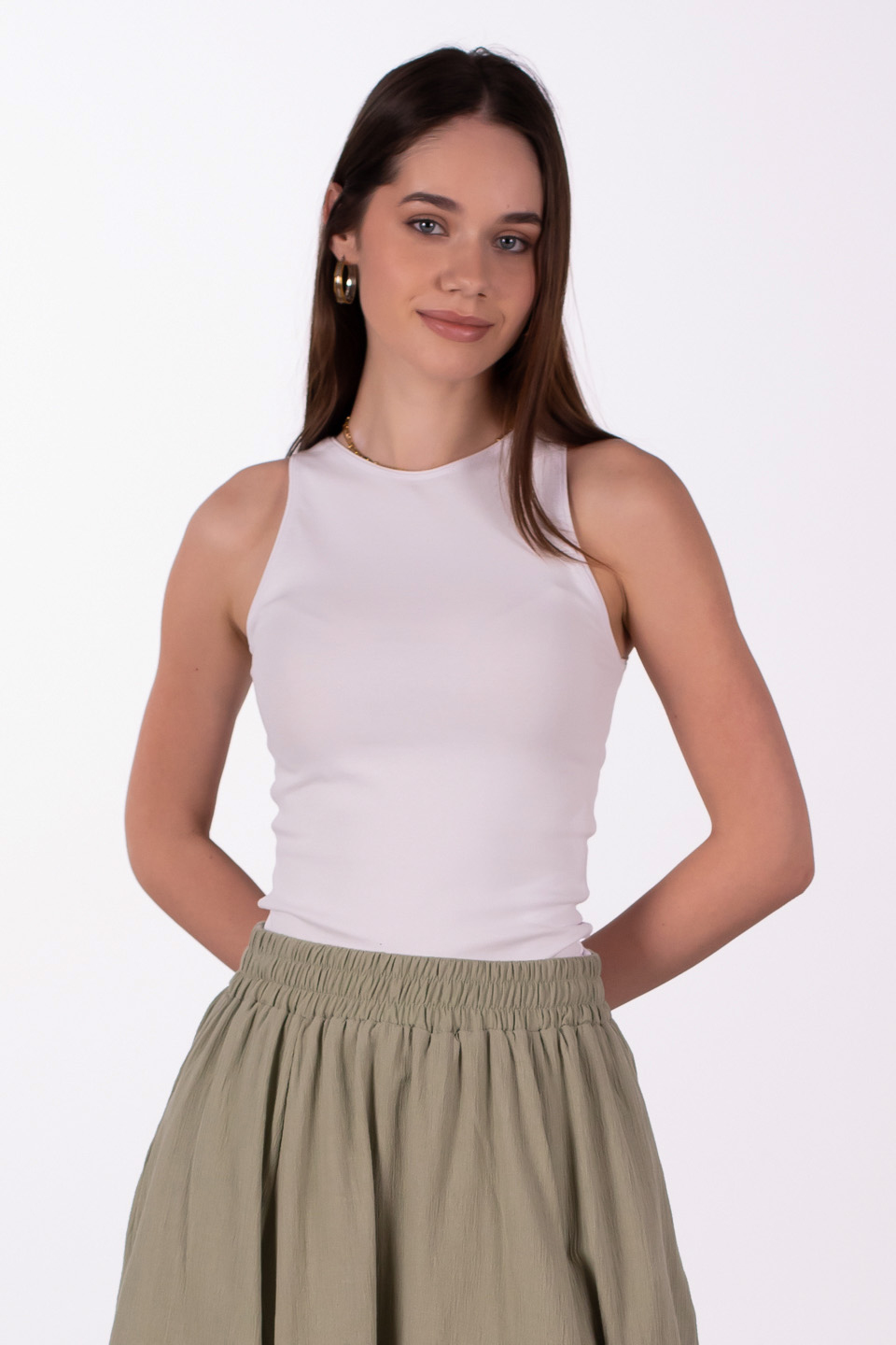 Bisiklet yaka body-3502 Beyaz