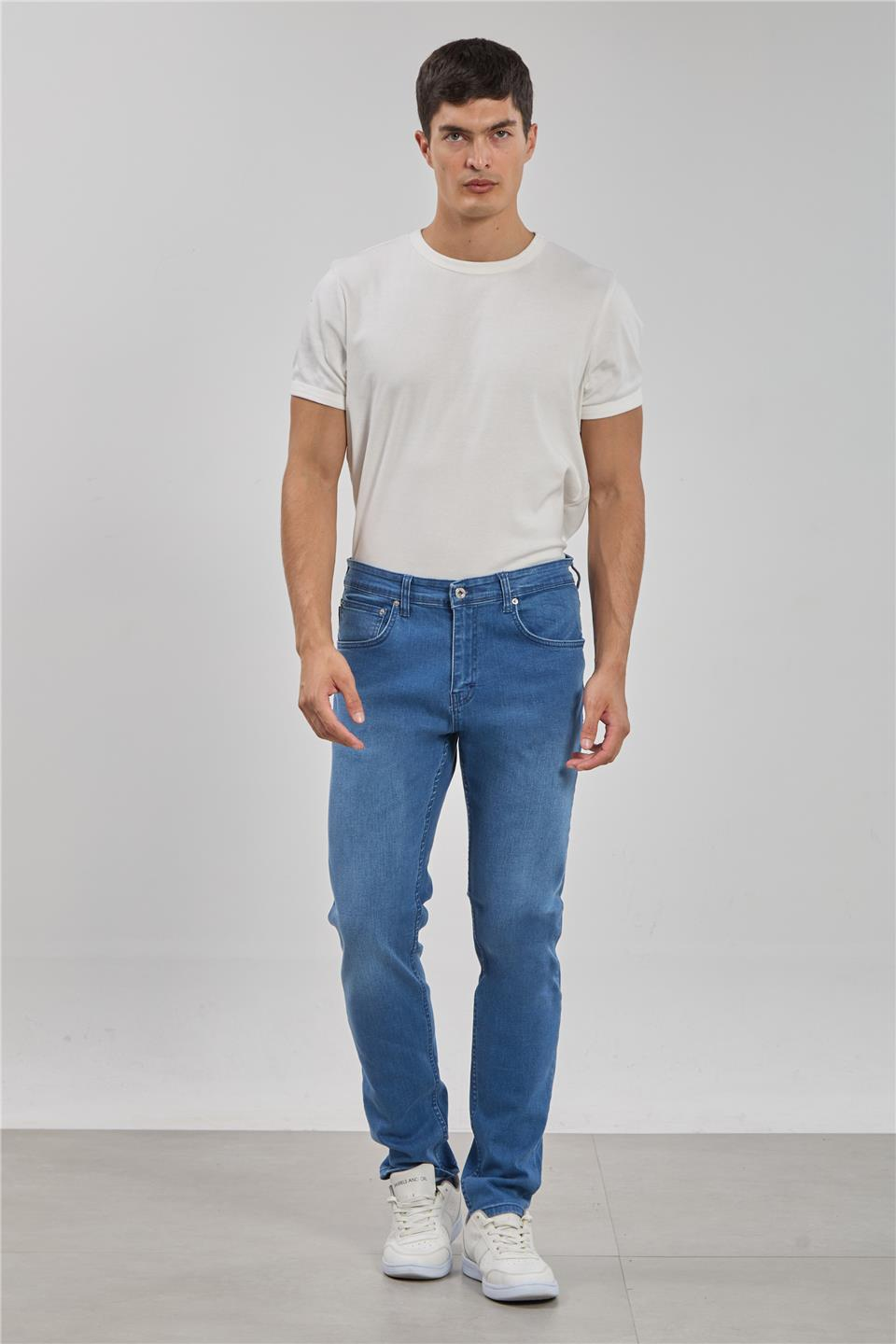 PABLO-Regular fit pantolon-5141 Mavi