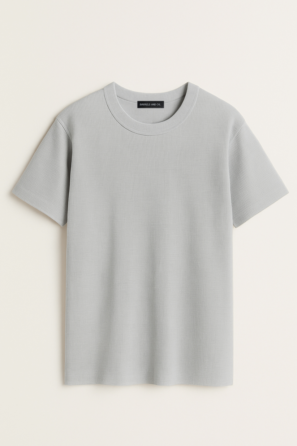 Waffle erkek t-shirt-9047 B.Gri