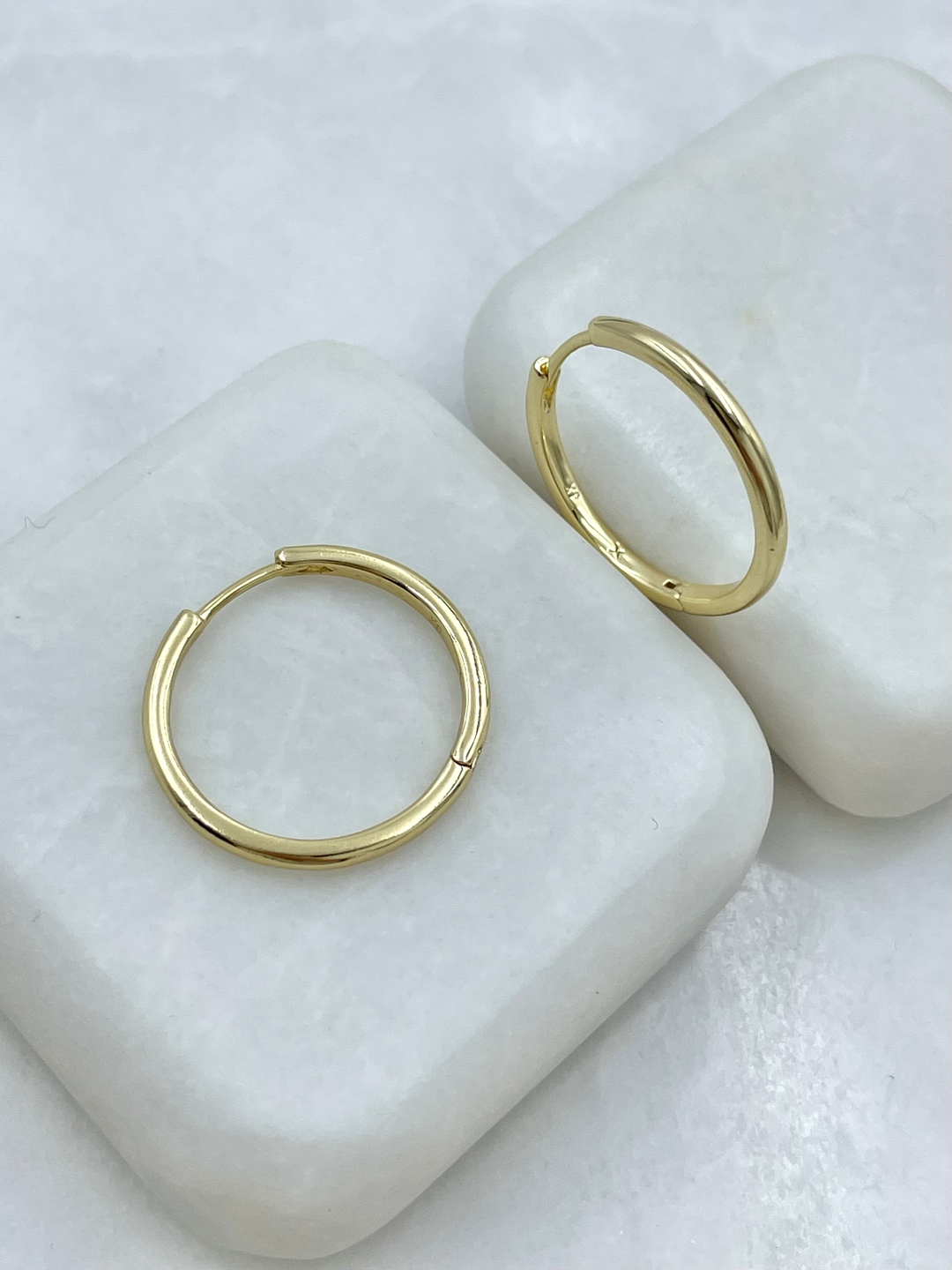 Özel Seri İnce Basic Halka Küpe Gold