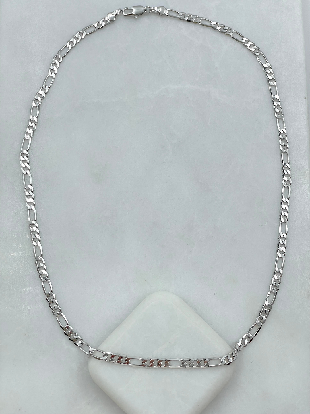 Özel Seri Üç Artı Bir Zincir Kolye 50 cm Gümüş