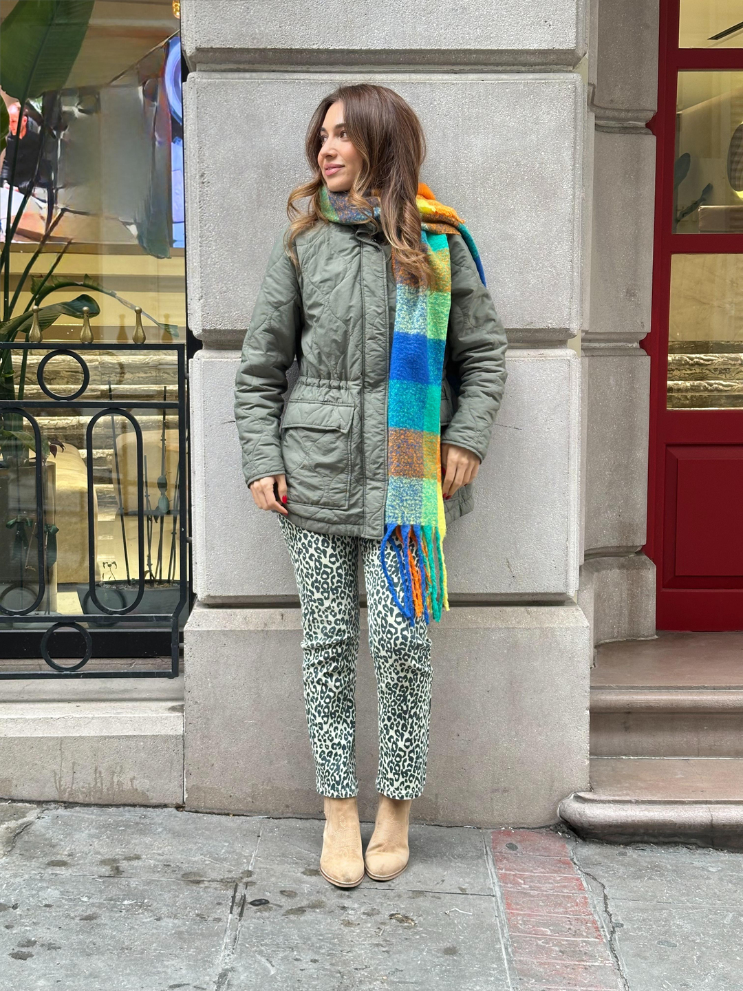 Yumuşak Dokulu Kareli Buklet Şal Sarı