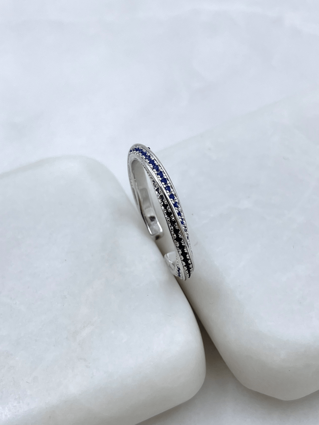 Altın Kaplama Renkli Gömme Taşlı Sarmal Yüzük Gümüş