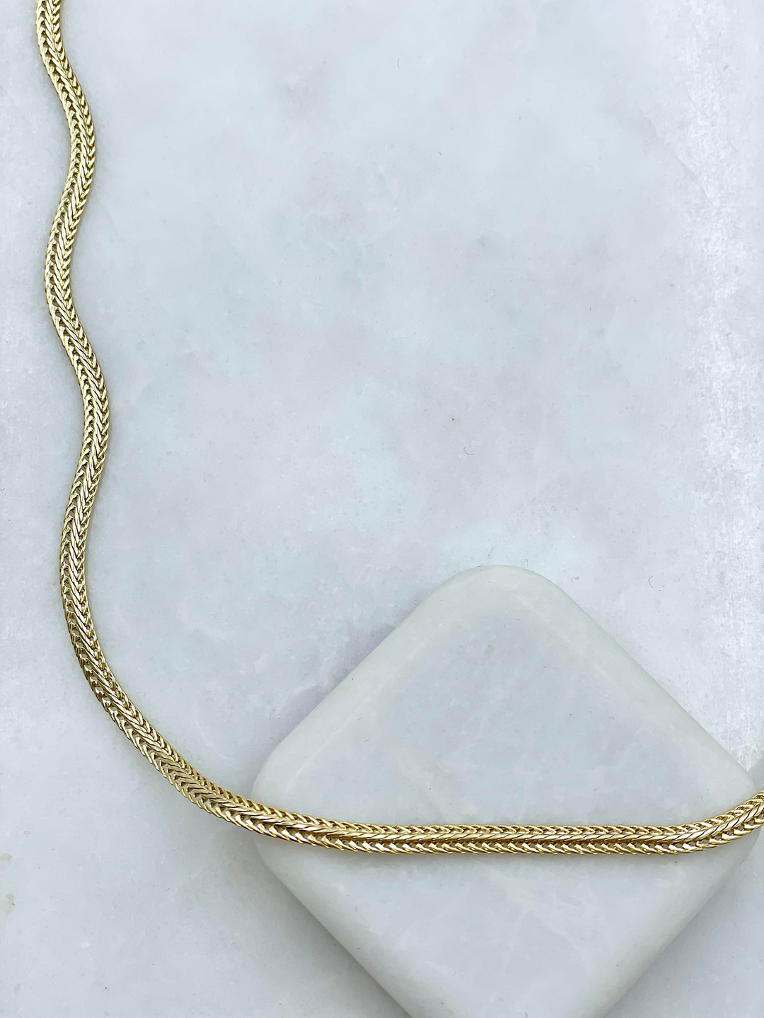 Özel Seri İtalyan Örme Zincir Kolye 60 cm Gold