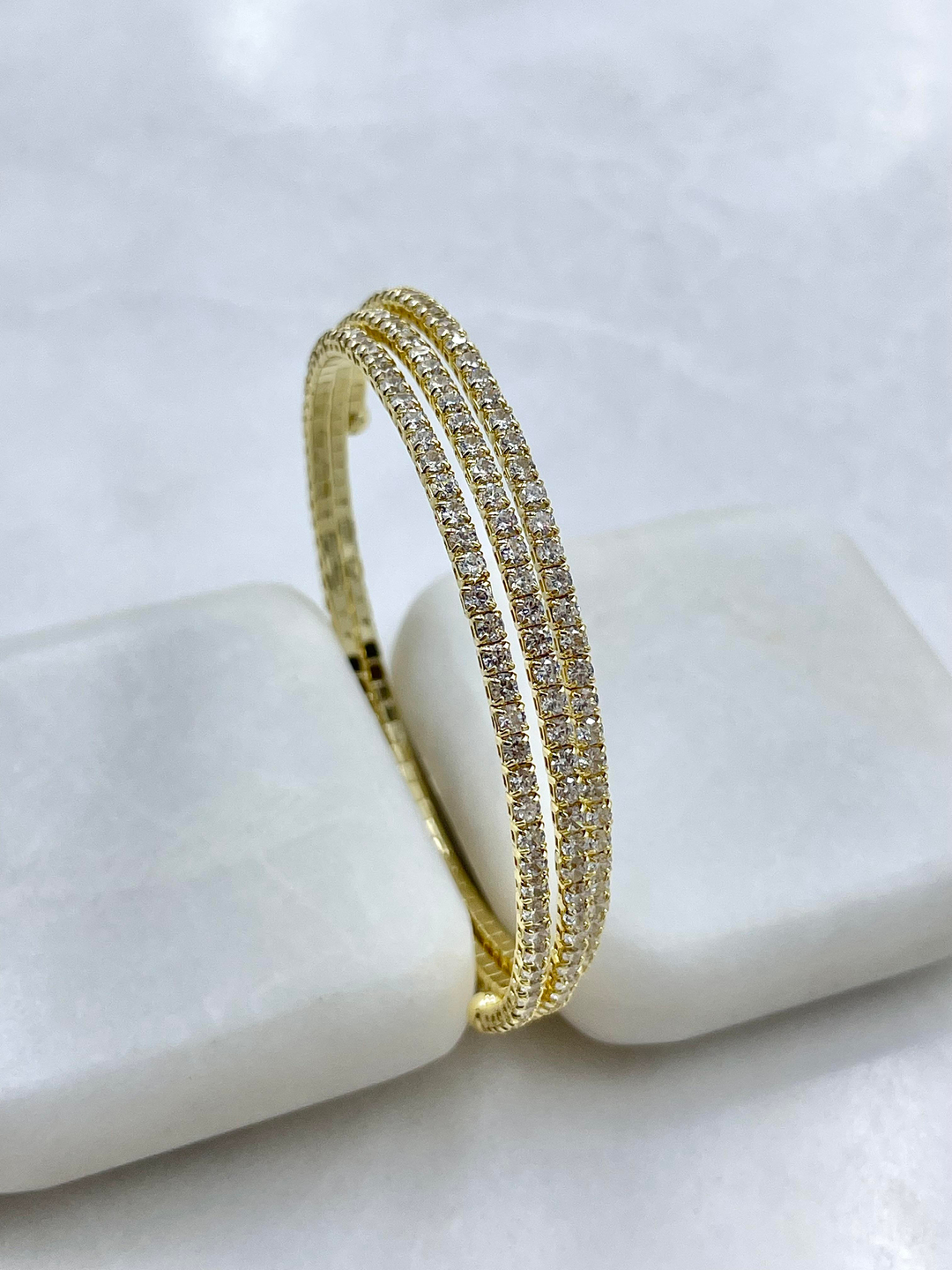 Altın Kaplama Yaylı Su Yolu Bileklik Gold