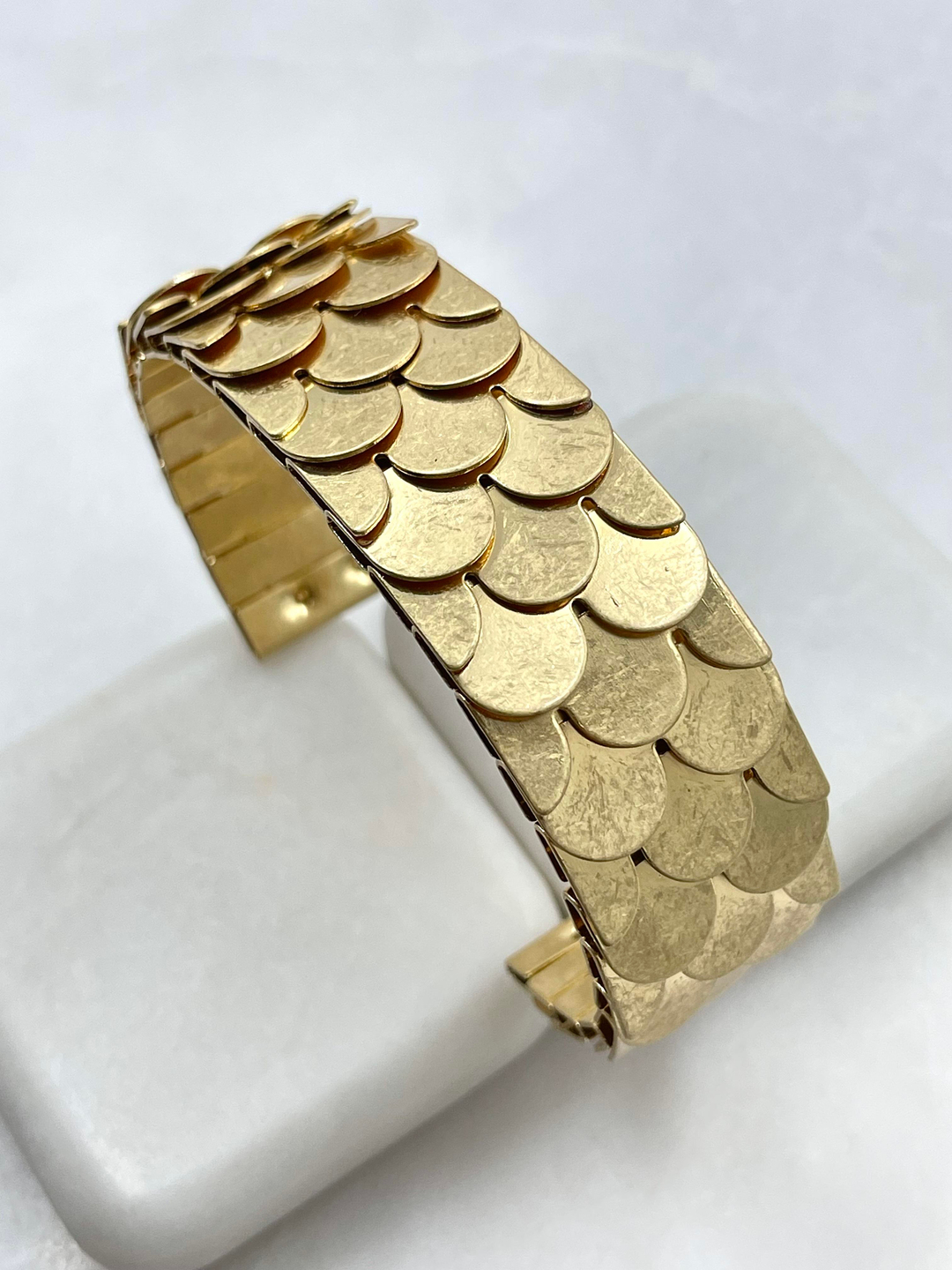 Ayarlamalı Mat Balıksırtı Bileklik Gold