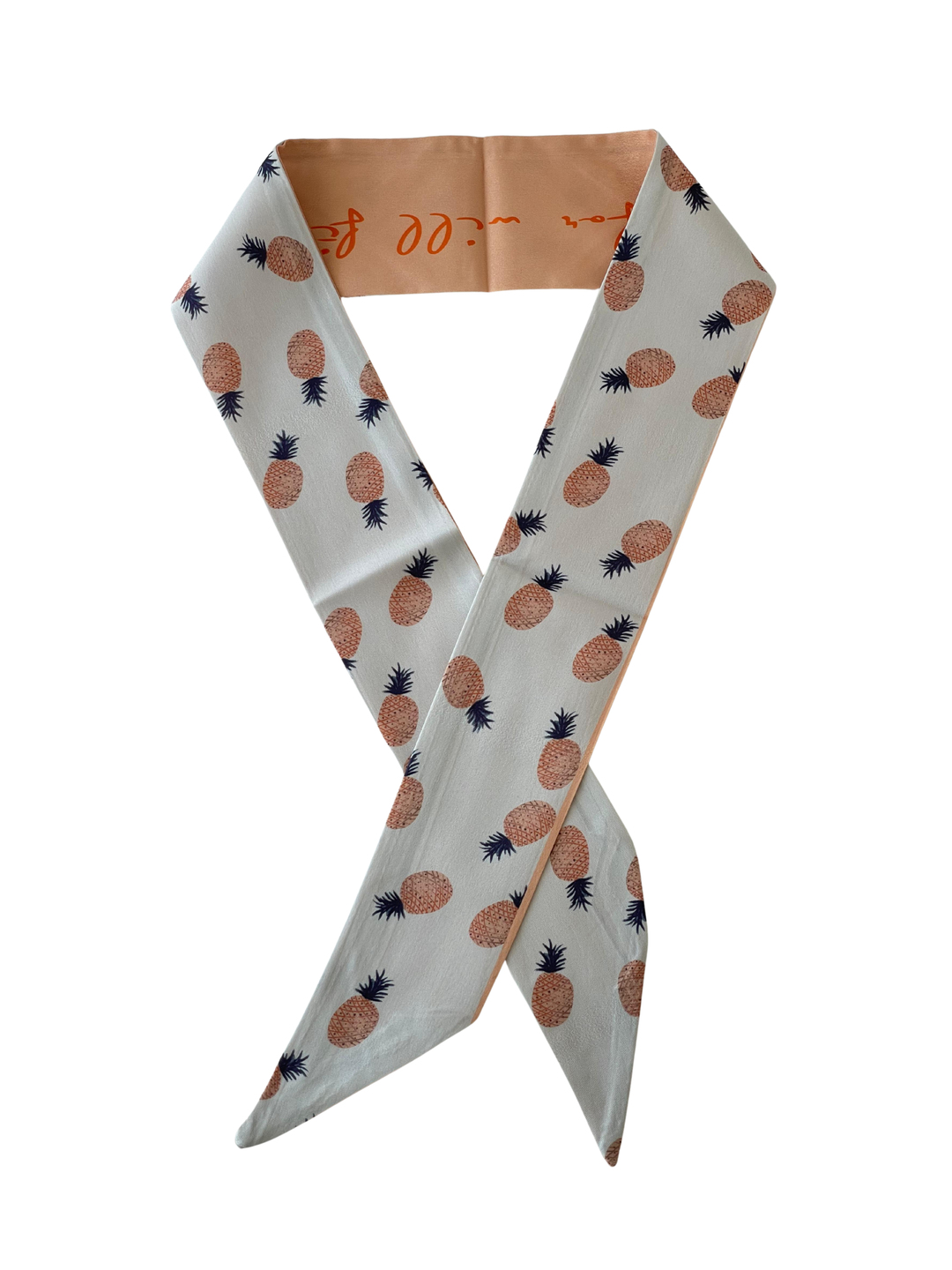 Ananas Desenli Bandana Fular Renkli