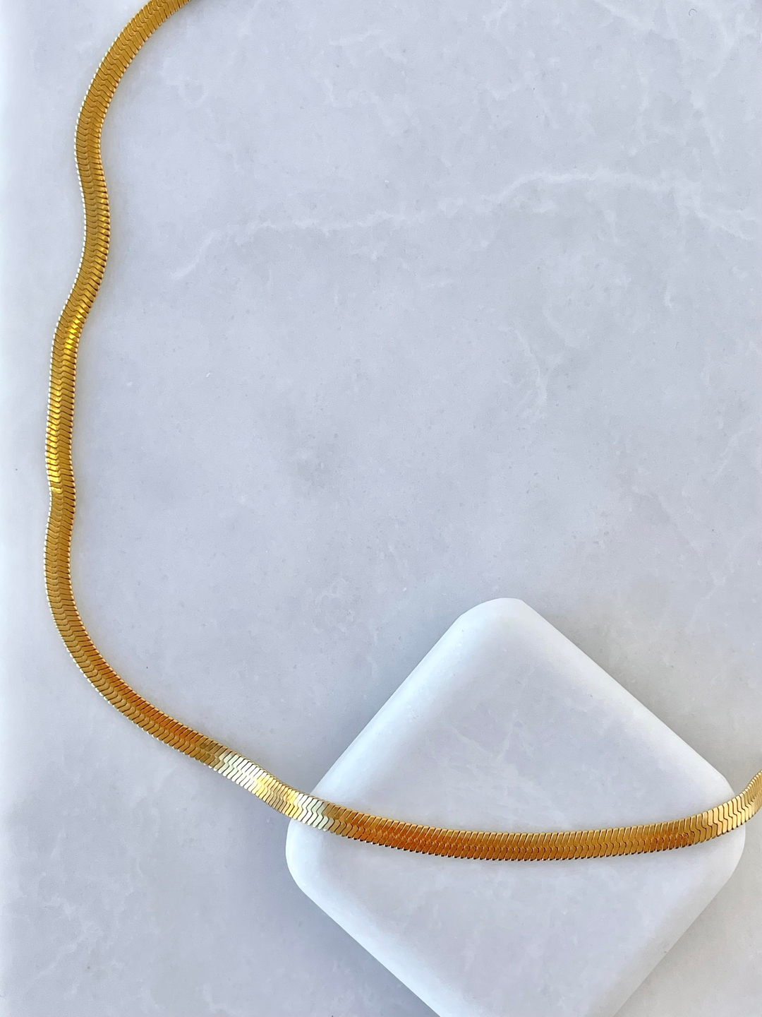 Çelik İtalyan Zincir Kolye Altın Renk 45 cm