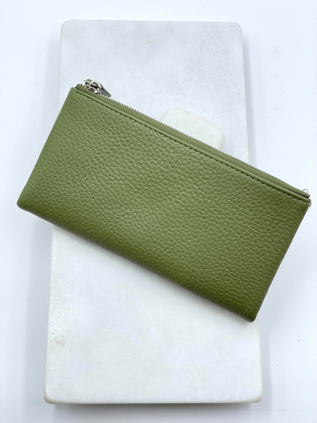 Fermuarlı Kapaklı Cüzdan Haki