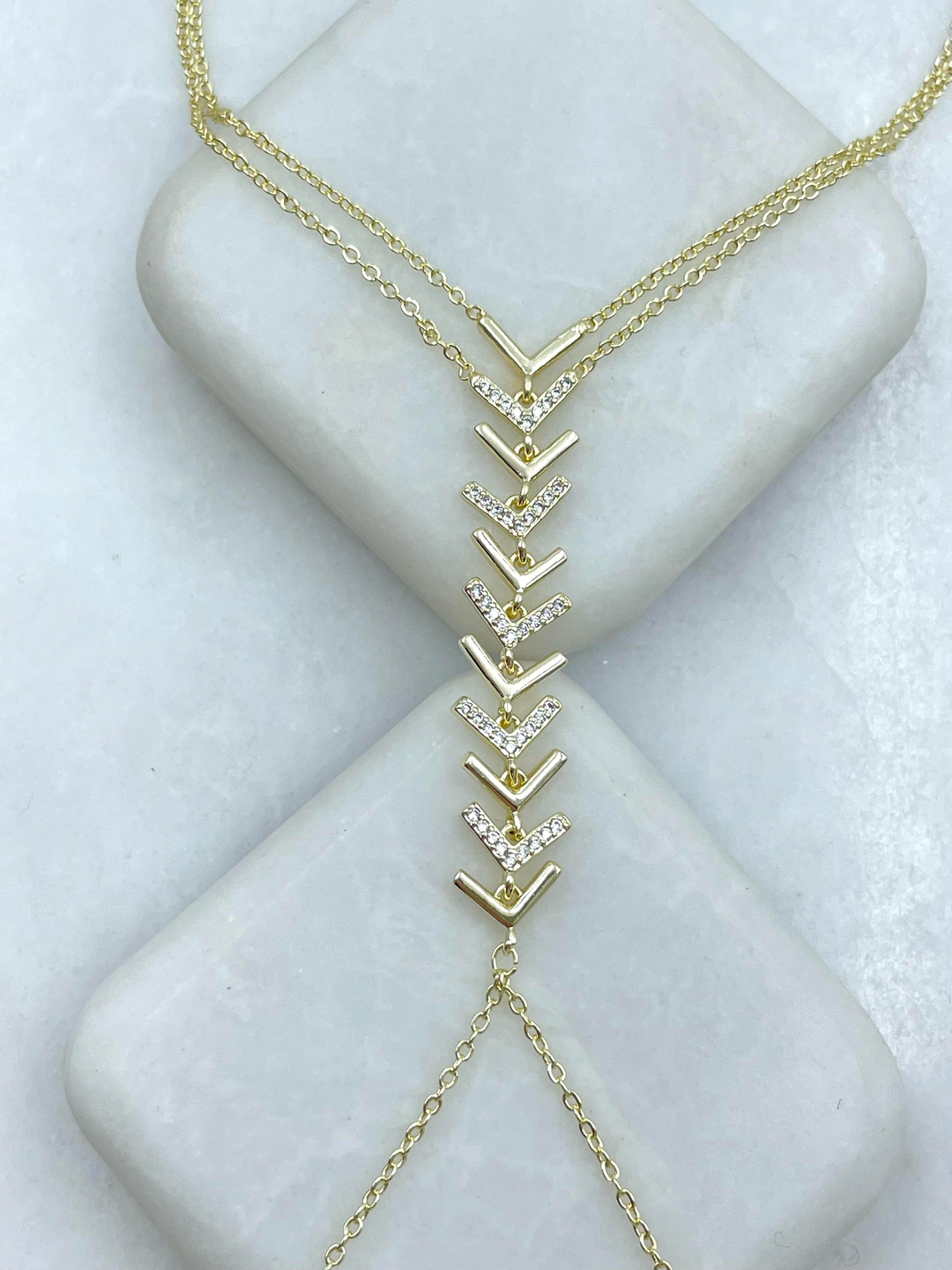 Altın Kaplama Gömme Taşlı Ok Model Şahmeran Gold