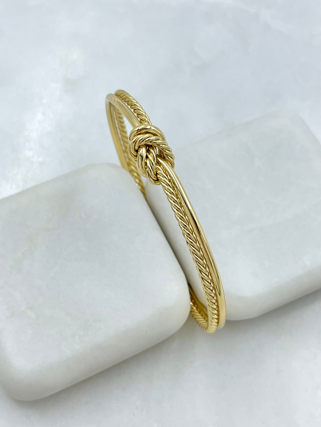 Özel Seri Burgu Model Düğüm Bileklik Gold