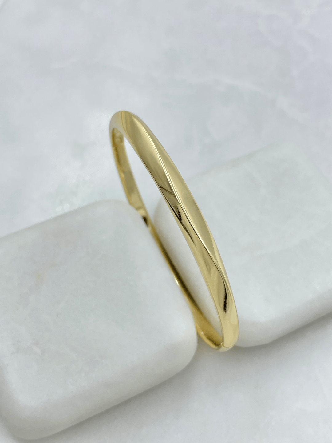 Özel Seri Asimetrik Kesim Kelepçe Bileklik Gold