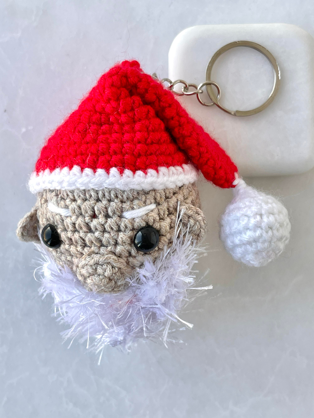 Amigurumi Noel Baba Figürlü Anahtarlık