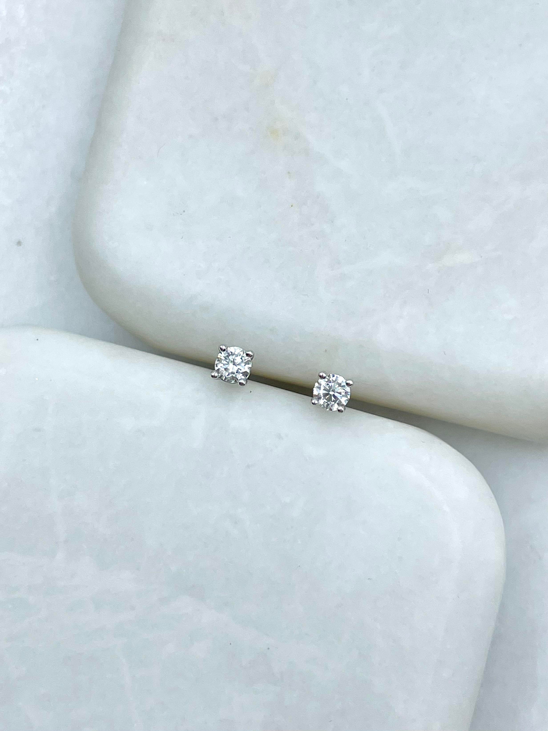 Özel Seri Minimal Kristal Küpe 0,3 cm Gümüş