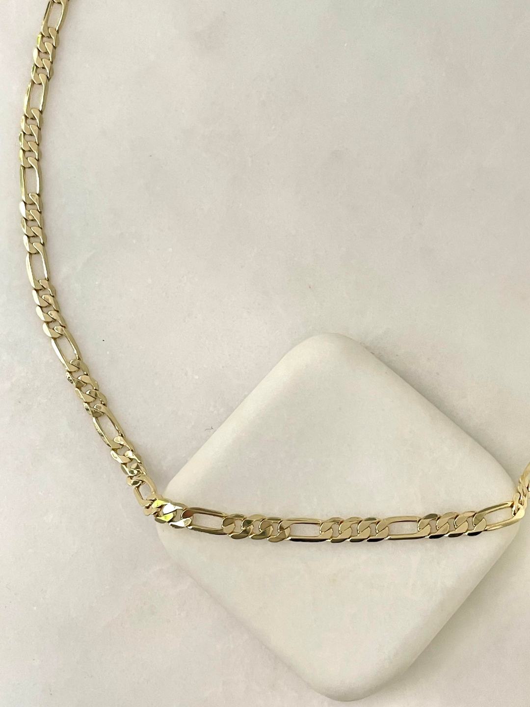 Özel Seri Ezme Klasik Zincir Kolye 45 cm Gold